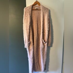 Long Duster Sweater Pink